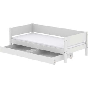 Bílá dětská postel se 2 zásuvkami Flexa White Single, 90 x 200 cm