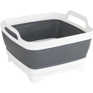 Bílo-šedý košík na mytí nádobí Wenko Salia