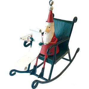 Vánoční závěsná ozdoba G-Bork Santa in Rocking Chair