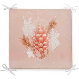 Vánoční podsedák s příměsí bavlny Minimalist Cushion Covers Pastel Cone, 42 x 42 cm