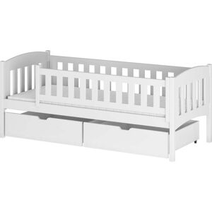 Bílá dětská postel s úložným prostorem 90x200 cm Gucio - Lano Meble