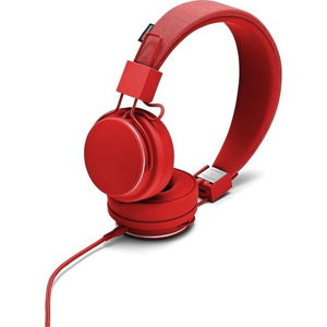 Červená sluchátka s mikrofonem Urbanears PLATTAN II Tomato