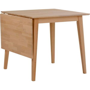 Přírodní sklápěcí dubový jídelní stůl Rowico Mimi, 80 x 80 cm