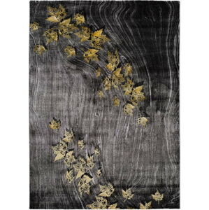 Tmavě šedý koberec Universal Poet Leaf, 80 x 150 cm