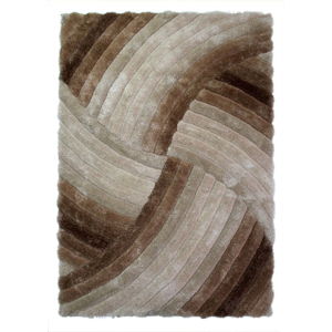 Hnědošedý koberec Flair Rugs Furrow Natural, 160 x 230 cm