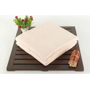 Sada 2 pudrově růžových bavlněných ručníků ze 100% bavlny Patricia, 50 x 90 cm