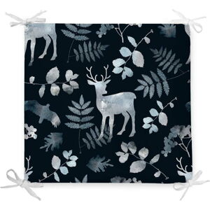 Vánoční podsedák s příměsí bavlny Minimalist Cushion Covers Deer in Forest, 42 x 42 cm