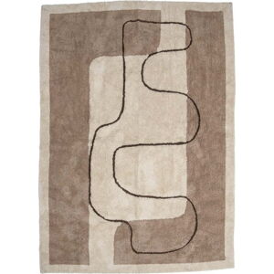 Hnědo-béžový bavlněný koberec 150x215 cm Bet – Bloomingville