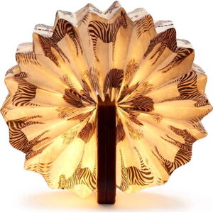 Tmavě hnědá stmívatelná stolní lampa (výška 3,5 cm) Velvet Accordion – Gingko