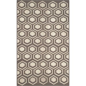 Hnědý vlněný koberec Safavieh Sari, 243 x 152 cm