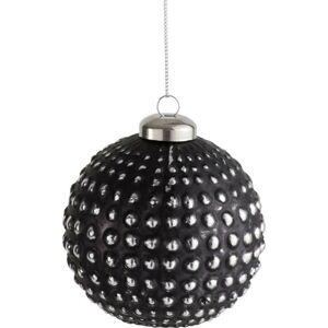 Sada 4 černých skleněných vánočních ozdob J-Line Ball