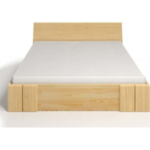 Dvoulůžková postel z borovicového dřeva se zásuvkou SKANDICA Vestre Maxi, 140 x 200 cm