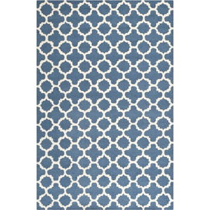 Modrý vlněný koberec Safavieh Bessa, 243 x 152 cm