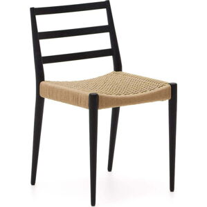 Jídelní židle z dubového dřeva v černo-přírodní barvě v sadě 2 ks Analy – Kave Home