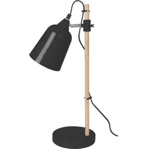 Černá stolní lampa Leitmotiv Wood