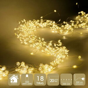 Světelný LED řetěz ve zlaté barvě Unimasa Guirnalda, 360 světýlek