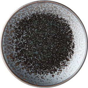 Černo-šedý keramický talíř MIJ Pearl, ø 25 cm