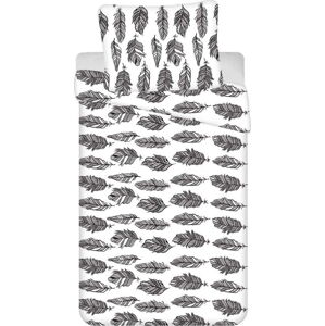 Černo-bílé prodloužené krepové povlečení na jednolůžko 140x220 cm Piera – Jerry Fabrics