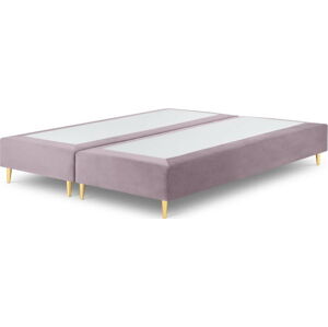 Fialová sametová dvoulůžková postel Mazzini Beds Lia, 160 x 200 cm
