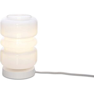 Bílá stolní lampa se skleněným stínidlem (výška 23 cm) Verona – it's about RoMi