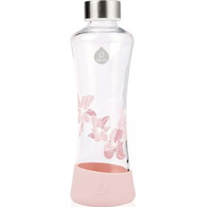 Růžová láhev z borosilikátového skla Equa Urban Jungle Magnolia, 550 ml