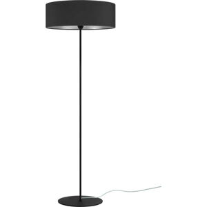 Černá stojací lampa s detailem ve stříbrné barvě Sotto Luce Tres XL, ⌀ 45 cm