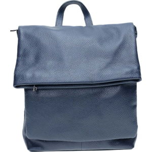 Modrý kožený batoh Isabella Rhea