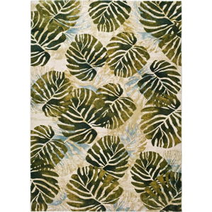 Zeleno-béžový koberec Universal Tropics Multi, 160 x 230 cm