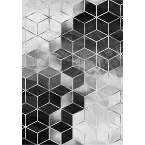 Černý koberec 140x80 cm Optic - Rizzoli