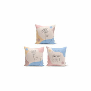 Sada 3 dekorativních povlaků na polštáře Minimalist Cushion Covers Minimalist, 45 x 45 cm