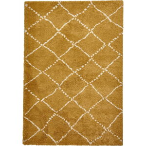 Hořčicově žlutý koberec Think Rugs Royal Nomadic, 120 x 170 cm