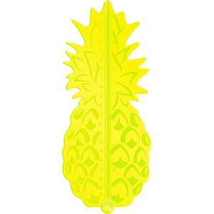 Žluté pravítko ve tvaru ananasu Just Mustard Tropical