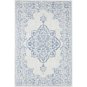 Modro-krémový venkovní koberec NORTHRUGS Tilos, 80 x 150 cm