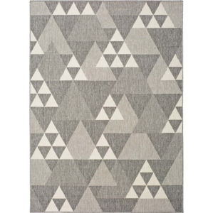 Šedý venkovní koberec Universal Clhoe Triangles, 140 x 200 cm