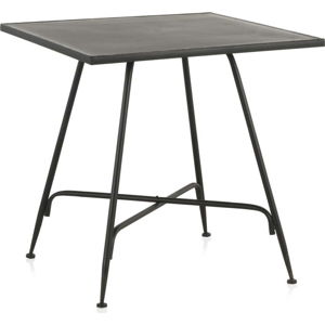 Černý kovový barový stolek Geese Industrial Style, 80 x 80 cm