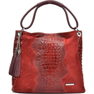 Červená kožená kabelka Luisa Vannini Marsala