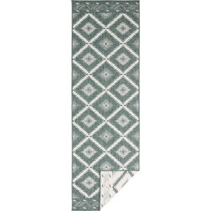 Zeleno-krémový venkovní koberec NORTHRUGS Malibu, 350 x 80 cm