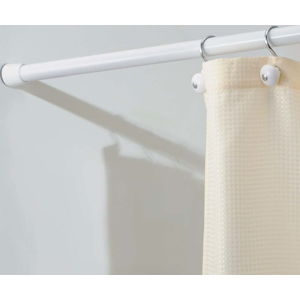 Bílá tyč na sprchový závěs s nastavitelnou délkou iDesign Cameo, délka 66 - 107 cm