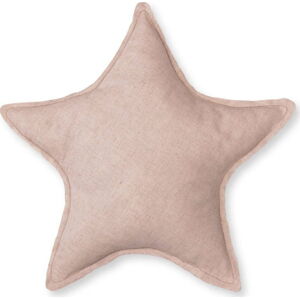 Růžový dekorativní polštář Little Nice Things Star