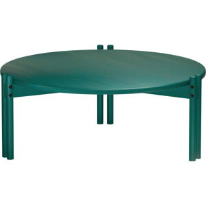Zelený kulatý konferenční stolek z borovicového dřeva ø 80 cm Sticks – Karup Design