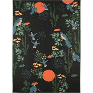 Černý koberec 123x180 cm Bloom – Nattiot