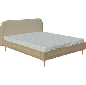 Béžová dvoulůžková postel ProSpánek Arianna, 160 x 200 cm