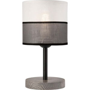 Šedá stolní lampa s textilním stínidlem, výška 30 cm Andrea – LAMKUR