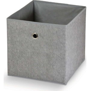 Šedý úložný box Domopak Stone, 32 x 32 cm