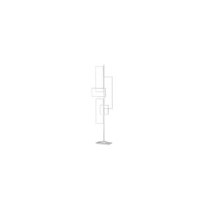 Bílá kovová stojací LED lampa Trio Tucson, výška, 161 cm