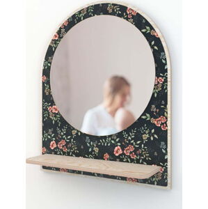 Nastěnné zrcadlo s poličkou ø 35 cm French Folk - Dekornik