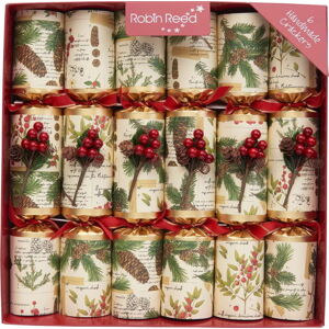 Vánoční crackery v sadě 6 ks Evergreen - Robin Reed