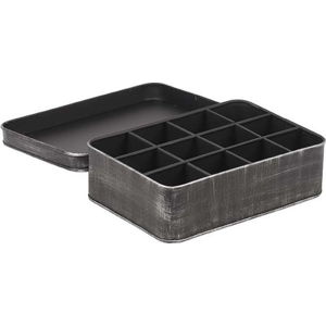 Černá kovová krabice na čaj LABEL51