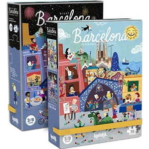 Oboustranné puzzle den a noc v Barceloně Londji
