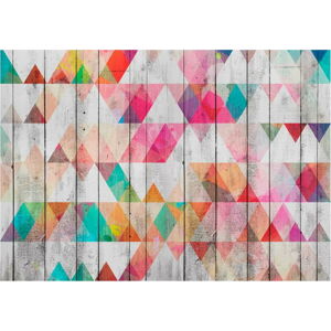 Velkoformátová tapeta Artgeist Rainbow Triangles, 200 x 140 cm